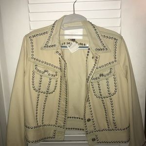 Coach studded jean jacket